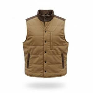 Jeremiah Puffer Vest Snap Front Mens Large Quilted Heavy Duty Zip Pockets Defect